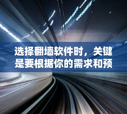 选择<strong>翻墙</strong>软件时，关键是要根据你的需求和预算来选择合适的工具。以下是一些常见的<strong>翻墙</strong>软件推荐，涵盖了多种需求和应用场景