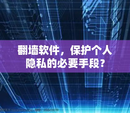 <strong>翻墙</strong>软件，保护个人隐私的必要手段？