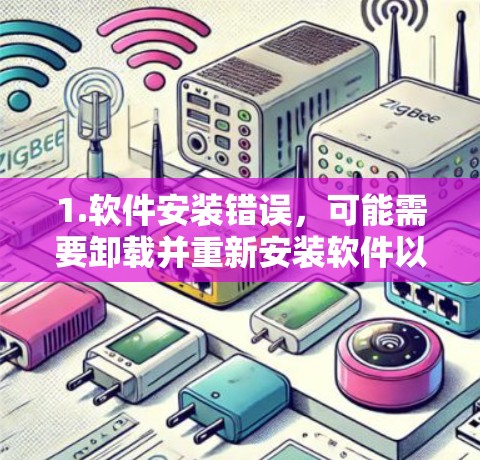 1.软件安装错误，可能需要卸载并重新安装软件以确认是否安装正确