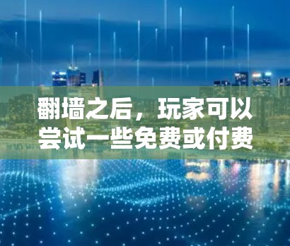 <strong>翻墙</strong>之后，玩家可以尝试一些免费或付费的软件来享受娱乐。以下是一些可能适合你的选择