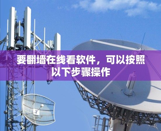 要<strong>翻墙</strong>在线看软件，可以按照以下步骤操作