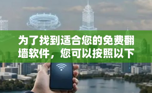 为了找到适合您的免费<strong>翻墙</strong>软件，您可以按照以下步骤进行选择和评估