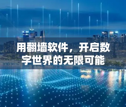 用<strong>翻墙</strong>软件，开启数字世界的无限可能