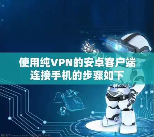 使用纯VPN的安卓客户端连接手机的步骤如下 使用纯VPN的安卓客户端连接手机的步骤如下