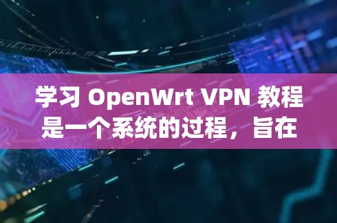 学习 OpenWrt VPN 教程是一个系统的过程，旨在帮助你利用 OpenWrt 软件构建和管理一个加密的 VPN 网络。以下是分步骤的教程