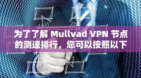为了了解 Mullvad VPN 节点的测速排行，您可以按照以下步骤进行