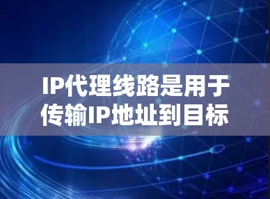 IP代理线路是用于传输IP地址到目标服务器的桥梁。以下是一些关于IP代理线路的详细信息
